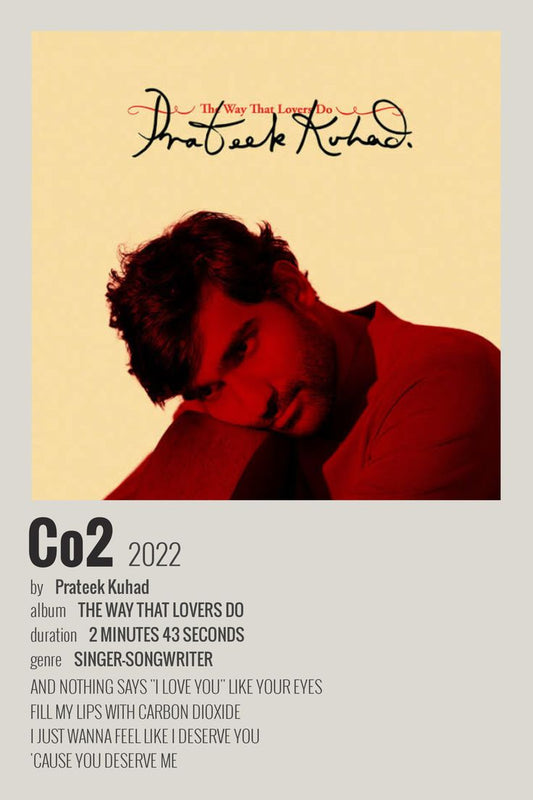 Prateek Kuhad: C02 Aesthetic wall poster