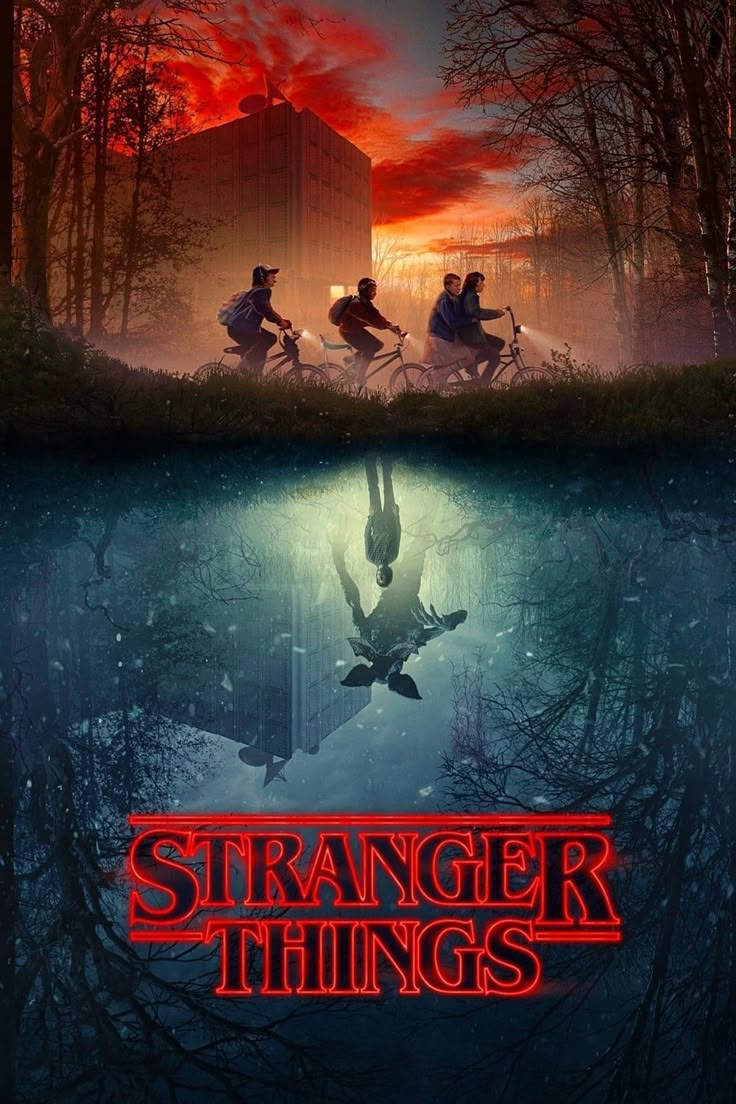 STRANGER THINGS: Red and Blue UPSIDE DOWN Wall Art Poster