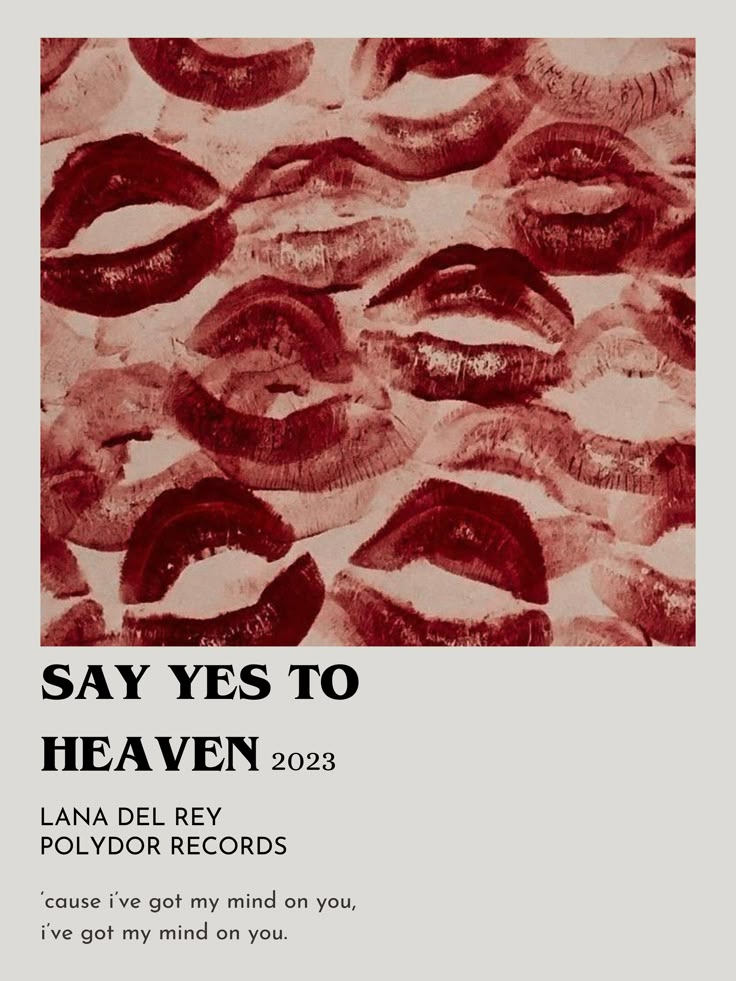 LANA DEL REY: Say Yes To Heaven Aesthetic wall poster