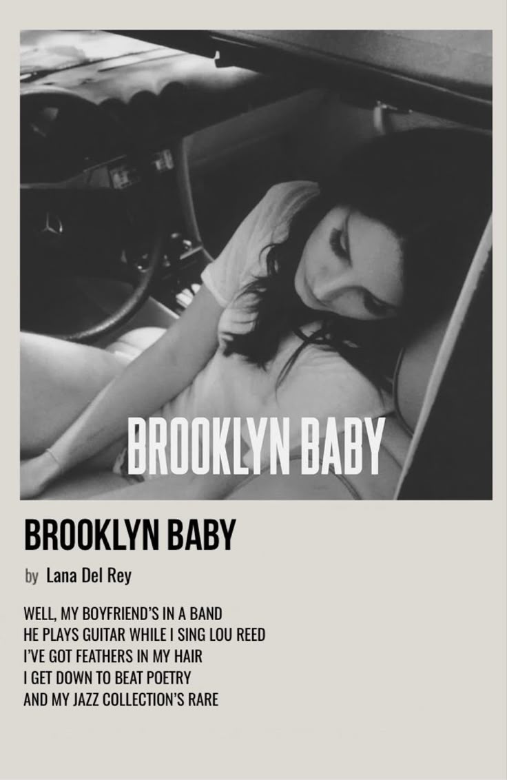 LANA DEL REY: Brooklyn Baby Aesthetic Wall Poster