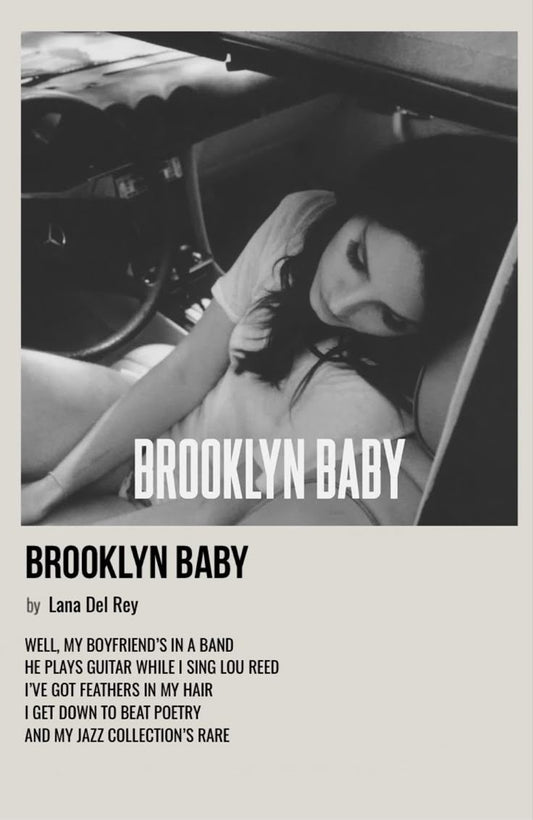 LANA DEL REY: Brooklyn Baby Aesthetic Wall Poster