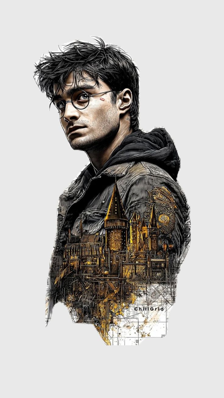 Harry Potter- Portrait in white