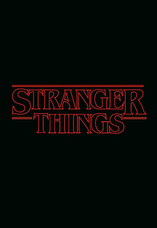 STRANGER THINGS: Original Black and RED LOGO poster
