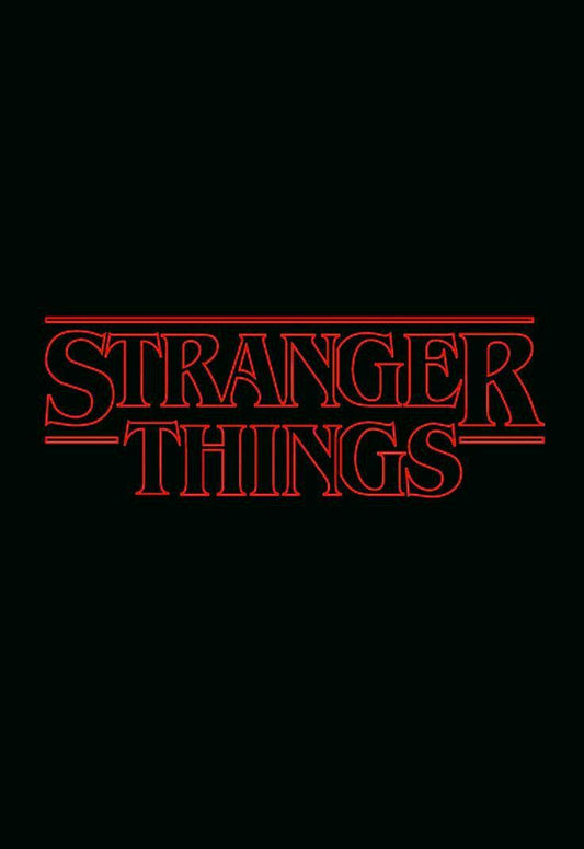 STRANGER THINGS: Original Black and RED LOGO poster